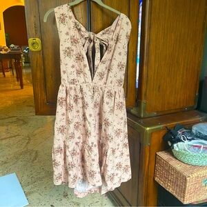 NWT House of Harlow 1960 Pink Linen Dress